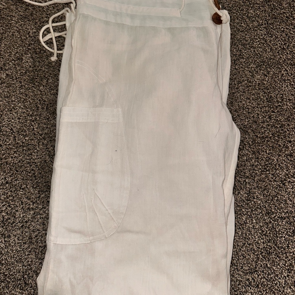 Billabong White Linen Pants